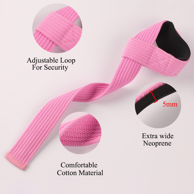 Súlyemelő csuklópántok csúszásmentes pamut emelőpántok A szállítást tartalmazza