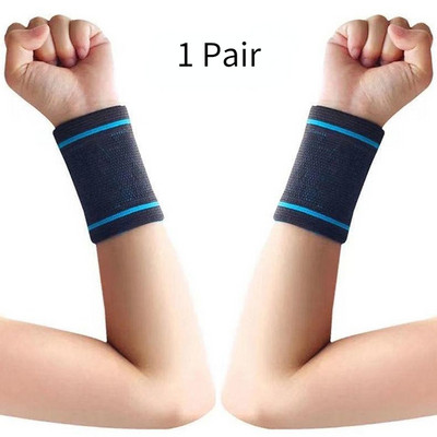 1 pár sport csuklópánt csuklótámasz merevítő edzőterem fitnesz kötött lélegző izzadságszalag kosárlabda tenisz futás sport csuklóvédő