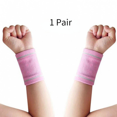 1 pár sport csuklópánt csuklótámasz merevítő edzőterem fitnesz kötött lélegző izzadságszalag kosárlabda tenisz futás sport csuklóvédő