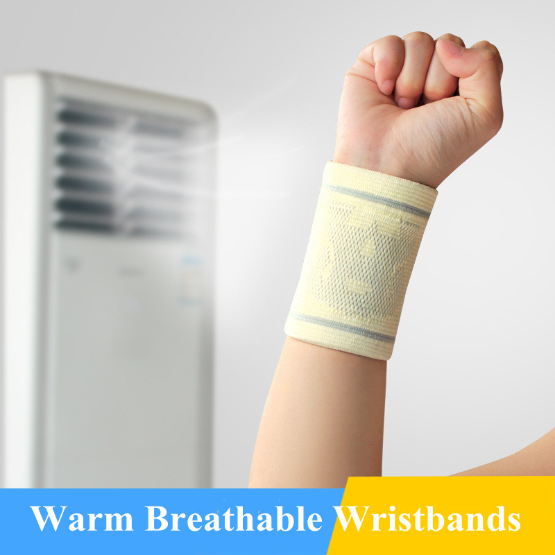 1 pár sport csuklópánt csuklótámasz merevítő edzőterem fitnesz kötött lélegző izzadságszalag kosárlabda tenisz futás sport csuklóvédő