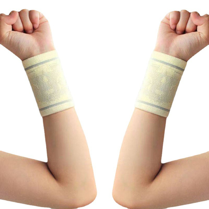 1 pár sport csuklópánt csuklótámasz merevítő edzőterem fitnesz kötött lélegző izzadságszalag kosárlabda tenisz futás sport csuklóvédő