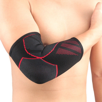 Uus küünarnuki tugi Elastic Gym Sport küünarnuki kaitsepadi Absorb Sweat Sport korvpall käevarrukas küünarnuki kinnitus