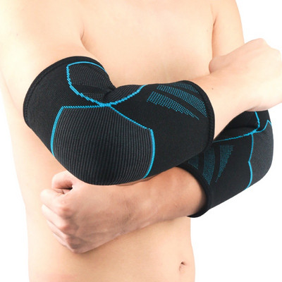 Uus küünarnuki tugi Elastic Gym Sport küünarnuki kaitsepadi Absorb Sweat Sport korvpall käevarrukas küünarnuki kinnitus