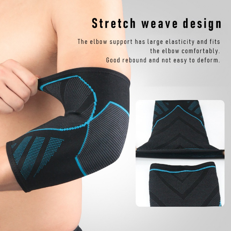 Νέο στήριγμα αγκώνων Ελαστικό γυμναστήριο Αθλητικό προστατευτικό μαξιλαράκι αγκώνων απορροφά ιδρώτα Αθλητισμός μπάσκετ μανίκι μπράτσο αγκώνα