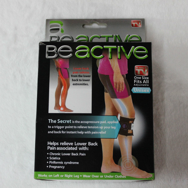 WolFAce New Therapeutic Beactive Brace Point Pad Picior Negru Presiune Brace Presopunctură Nervul sciatic Jambiere sportive