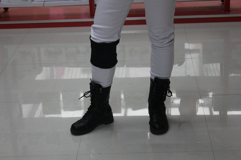 WolFAce New Therapeutic Beactive Brace Point Pad Picior Negru Presiune Brace Presopunctură Nervul sciatic Jambiere sportive