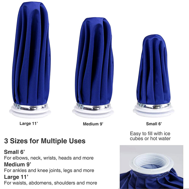 Επαναχρησιμοποιήσιμος επίδεσμος παγόσακου με επαναχρησιμοποιήσιμη συσκευασία πάγου για γάμπα Γόνατο στον αστράγαλο Αυχένα ώμου με διάστρεμμα ζεστή & κρύα κομπρέσα Ανακούφιση από τον πόνο