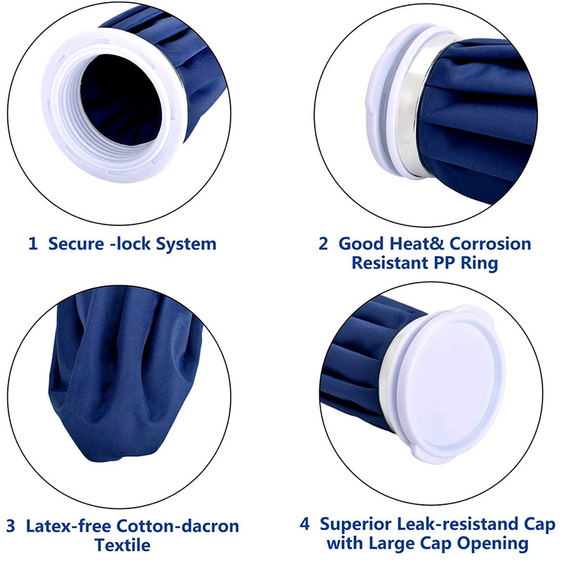 Επαναχρησιμοποιήσιμος επίδεσμος παγόσακου με επαναχρησιμοποιήσιμη συσκευασία πάγου για γάμπα Γόνατο στον αστράγαλο Αυχένα ώμου με διάστρεμμα ζεστή & κρύα κομπρέσα Ανακούφιση από τον πόνο