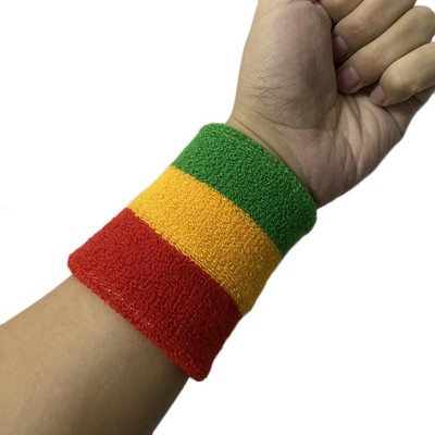 8*10 cm лента за изпотяване на китката Баскетбол Тенис Спортна лента за китка Поддържаща скоба за китка Протектор за пот лента за реге пънк уличен танц