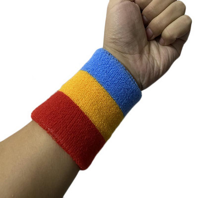8*10 cm лента за изпотяване на китката Баскетбол Тенис Спортна лента за китка Поддържаща скоба за китка Протектор за пот лента за реге пънк уличен танц