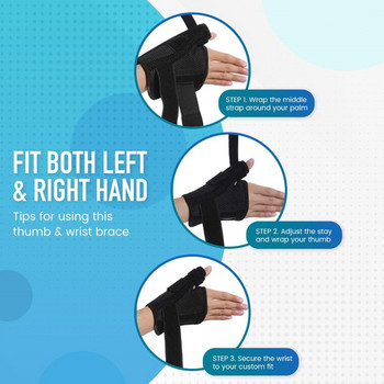 Компресионна шина Thumb Wrist Support Brace Регулируем протектор за китката за дясна и лява ръка Леки дишащи ленти за китки