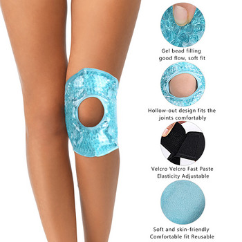 Пакет с гел за китката, коляното, глезена, обвивка с ледена терапия за крака, ръка, многократна употреба, горещ, студен компрес, охлаждащ пакет с гел от перли за облекчаване на болката при наранявания