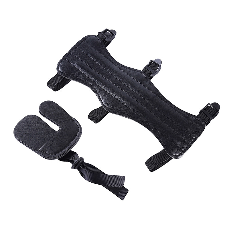 Kaasaskantav nahast sportvibulaskmise käekaitse ja sõrmenuki kaitse Küünarnuki jahilaskmisvarustuse tarvik