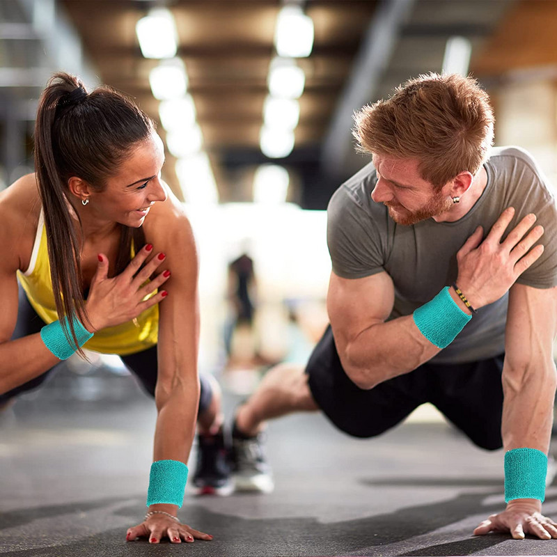 Uniszex pamut sport izzadságszalag csuklópánt csuklótámasztó pánt Fitness edzőterem futás kosárlabda tenisz csuklópánt védőpántok