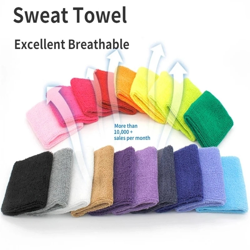 Uniszex pamut sport izzadságszalag csuklópánt csuklótámasztó pánt Fitness edzőterem futás kosárlabda tenisz csuklópánt védőpántok