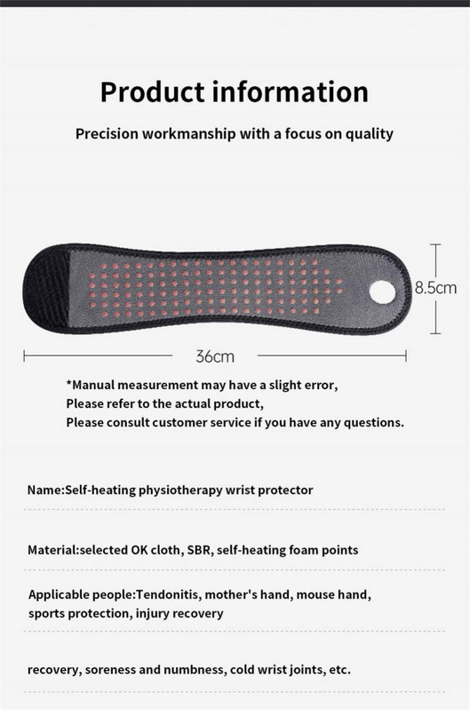 1PC brățară cu auto-încălzire, bandaj reglabil pentru încheietura mâinii, iarna pentru bărbați, menține cald pentru mână, sport, antrenament, suport pentru încheietura mâinii.