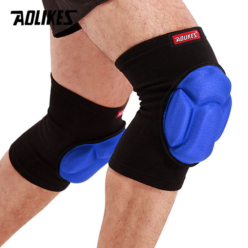 AOLIKES 1 Paar Paksendav Jalgpall Võrkpall Extreme Sport Põlvekaitsmete trakside tugi Protect Cycling Knee Protector Põlvekaitse
