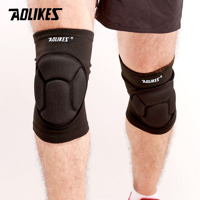 AOLIKES 1 Paar Paksendav Jalgpall Võrkpall Extreme Sport Põlvekaitsmete trakside tugi Protect Cycling Knee Protector Põlvekaitse