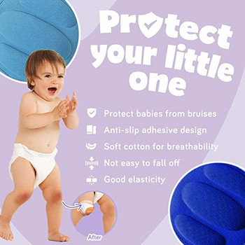 Противохлъзгащи наколенки за бебета, регулируеми бебешки наколенки за ходене, дишащи бебешки пълзящи наколенки за защита на бебето