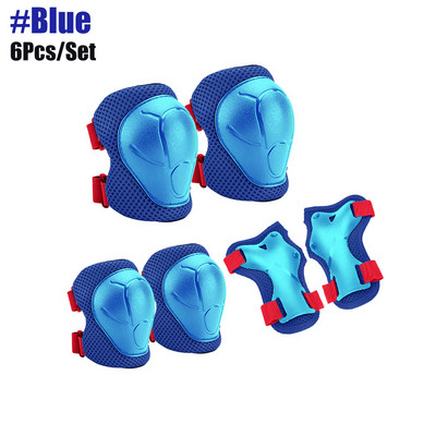 6-ühes lastele mõeldud väikelaste kaitsevarustuse komplekt küünarnuki- ja põlvekaitsmed koos randmekaitsega rulluisutamiseks jalgrattaga rulluisurattaga