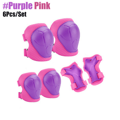 6-ühes lastele mõeldud väikelaste kaitsevarustuse komplekt küünarnuki- ja põlvekaitsmed koos randmekaitsega rulluisutamiseks jalgrattaga rulluisurattaga