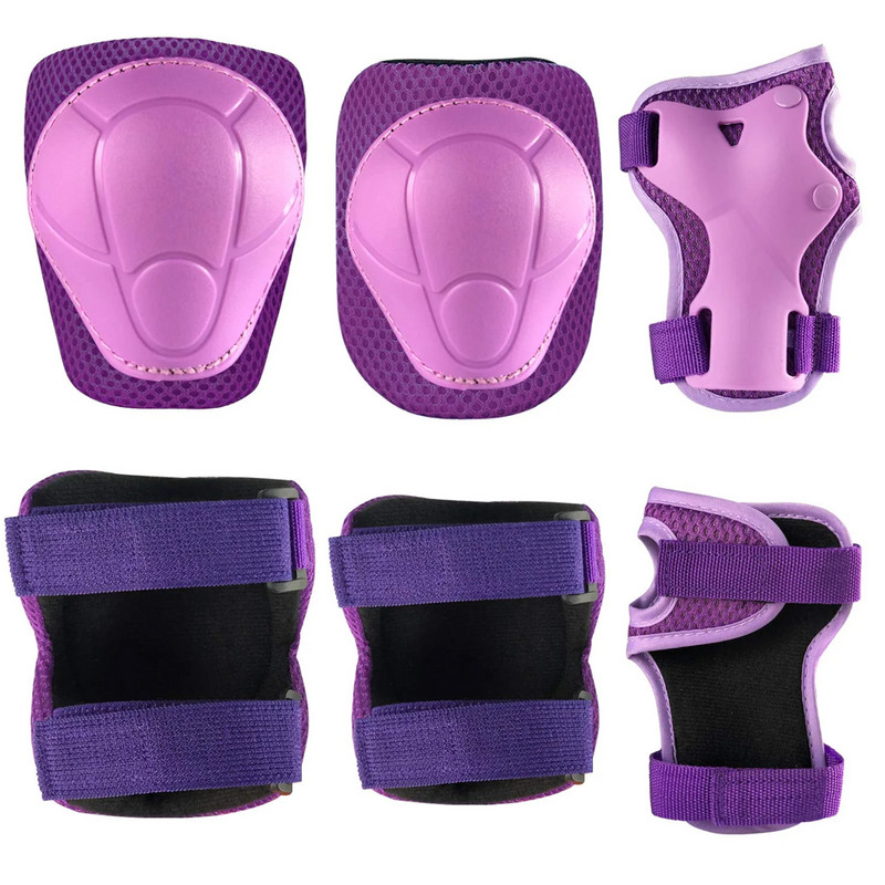 6-ühes lastele mõeldud väikelaste kaitsevarustuse komplekt küünarnuki- ja põlvekaitsmed koos randmekaitsega rulluisutamiseks jalgrattaga rulluisurattaga