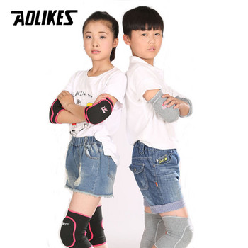 AOLIKES 1 Pair Kids Παιδιά Αναπνεύσιμα Αθλητικά Επιθέματα αγκώνων Υποστήριξη για υπαίθριο πατινάζ Χορευτικό μπάσκετ ποδόσφαιρο