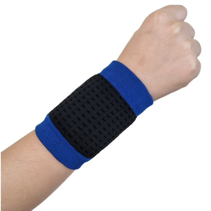 1 tk Meeste elastne hingav randmepael spordiga higipael jõusaali jaoks võrkpall Tennise higi randmetugi, traksidega kaitse.