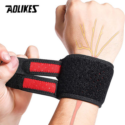 AOLIKES 1PC Регулируема опорна скоба за китка Фитнес зала Wrist Wraps Маншет Баскетбол Тенис Вдигане на тежести Поддръжка за китката Карпален тунел