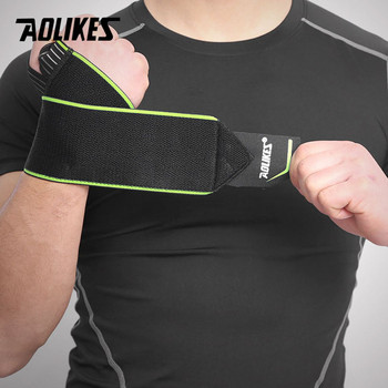 AOLIKES 1 чифт скоба за китка с опора за палеца Компресионни ленти за китка за тренировки, гимнастика, вдигане на тежести, мъже, жени