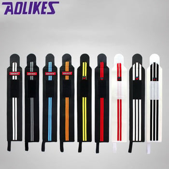 AOLIKES 2Pcs Каишки за китки за вдигане на тежести Фитнес зала Поддържащи китките Обвивки Компресия Спорт Безопасност Фитнес тренировка Карпален тунел