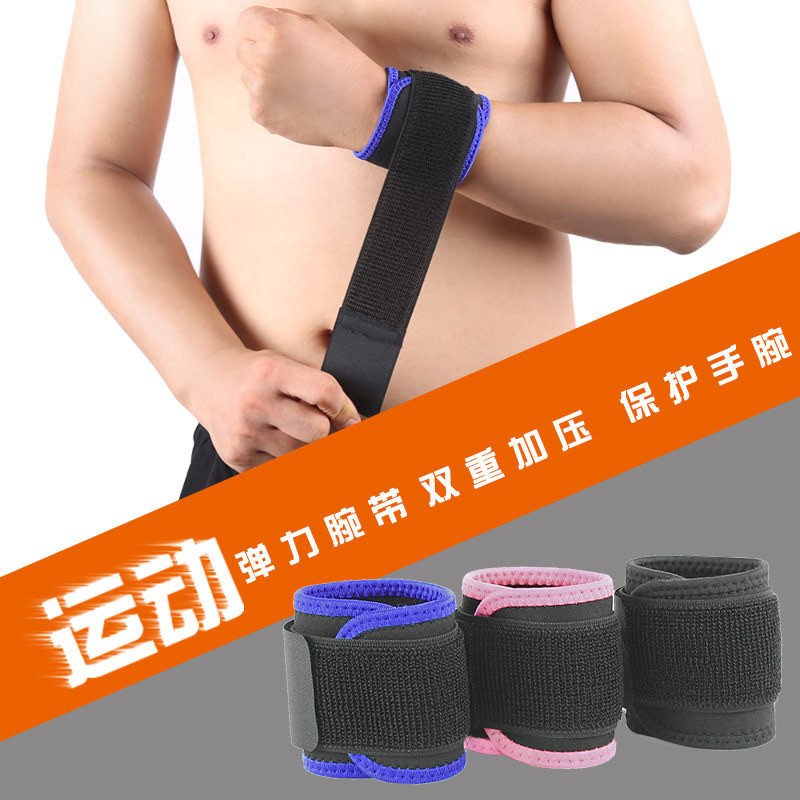 Αντιδιαστρεμματική ζώνη ενίσχυσης πίεσης περιέλιξης καρπού μπάσκετ τένις Fitness Φορητό προστατευτικό καρπού με απορροφητικό ιδρώτα