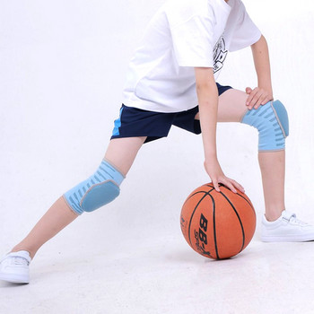 1 чифт детски защитни гъбени наколенки за волейбол, мека дишаща опора за коляното, наколенка за спортни танци, футбол, кънки