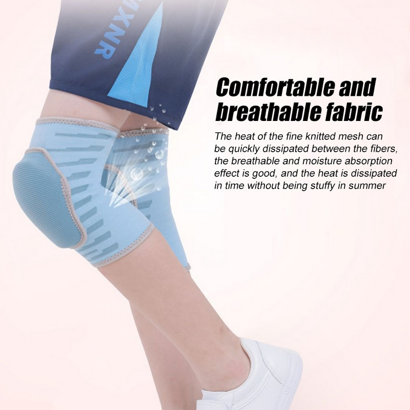 1 Poros vaikams skirtos apsauginės kempinės kelių pagalvėlės tinkliniam, minkštas, kvėpuojantis kelius atramas kelio įtvaras sportinių šokių futbolo čiuožimui