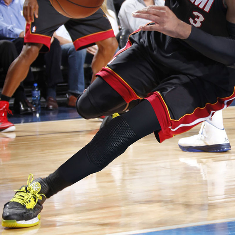 1PC picior complet compresie bărbați baschet gheață sport genunchiere pentru fotbal, ciclism, genunchi, susținerea gambei, bretele respirabile