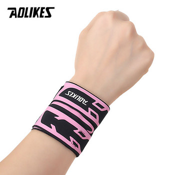 AOLIKES 1PCS Thin Gym Wrist Wraps Wristband Επίδεσμος για μπάσκετ μπάντμιντον τένις Εξοπλισμός Στήριξη καρπού χεριού Καρπιαίος σωλήνας