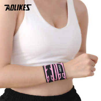 AOLIKES 1PCS Thin Gym Wrist Wraps Wristband Επίδεσμος για μπάσκετ μπάντμιντον τένις Εξοπλισμός Στήριξη καρπού χεριού Καρπιαίος σωλήνας