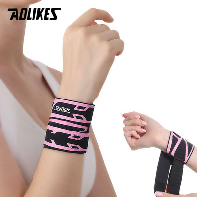 AOLIKES 1PCS Thin Gym Wrist Wraps Wristband Επίδεσμος για μπάσκετ μπάντμιντον τένις Εξοπλισμός Στήριξη καρπού χεριού Καρπιαίος σωλήνας