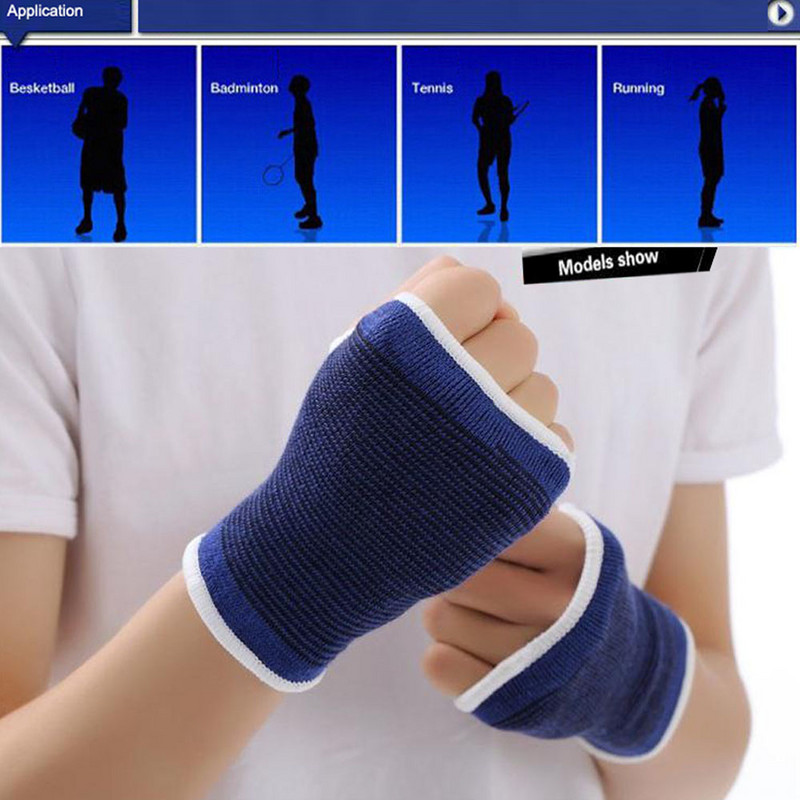 1 pár kéz csukló magas rugalmasságú csuklópánt Fitness jóga csukló tenyér kompressziós kosárlabda erőemelő sportpárna védő