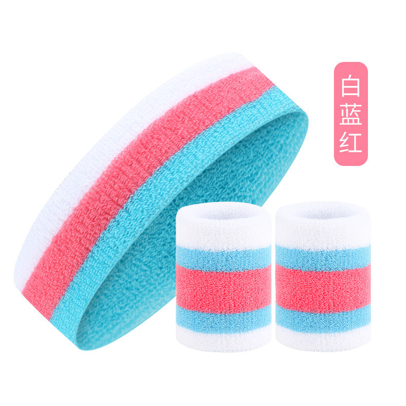 Sports Fashion színes csuklótámasz készlet - izzadságelnyelő és lélegző izzadságelnyelő és lélegző hajpánt a fitneszért