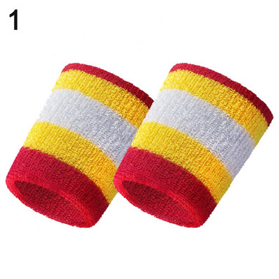 2 bucăți unisex sport bandă anti-transpirație brățară protector pentru încheietura mâinii sală de gimnastică alergare sport de siguranță pentru încheietura mâinii bretetă bandaj înfășurat