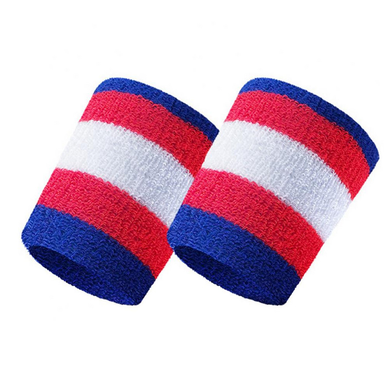 2 bucăți unisex sport bandă anti-transpirație brățară protector pentru încheietura mâinii sală de gimnastică alergare sport de siguranță pentru încheietura mâinii bretetă bandaj înfășurat