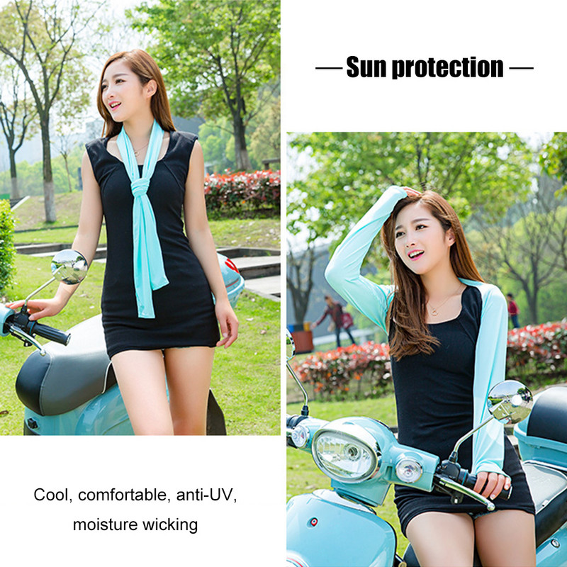 Itin plona skara rankovės rankovės ledinis šilkas ilgos pirštinės kvėpuojančios saulės apsauga nuo UV ledo rankų dangtelis šilčiau lauko sportui unisex