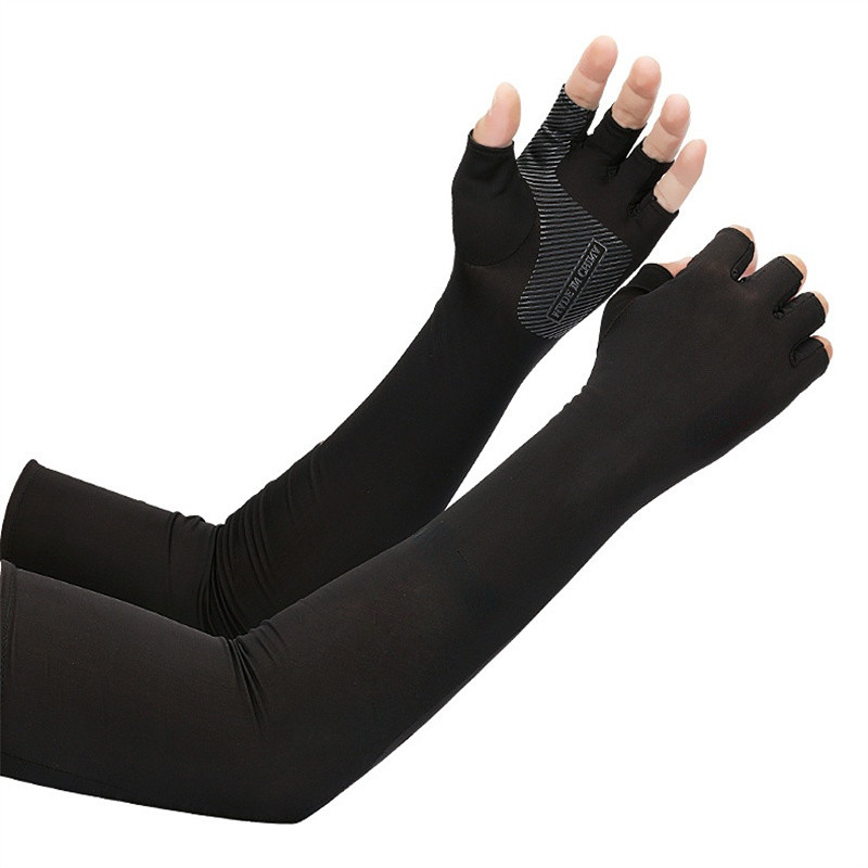 Dropship 2vnt Sportinės rankovės Rankovės Dviratis Bėgimas Žvejyba Laipiojimo Rankovės Apsauga nuo saulės UV Apsauga nuo ledo vėsios rankovės su 5 pirštų rankogaliais