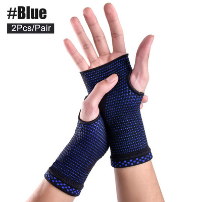 1paar nailonist spordi randmepaelad surutud peopesakaitse kindad võimlemine fitness randmekaitse tugi randme artriidi korral