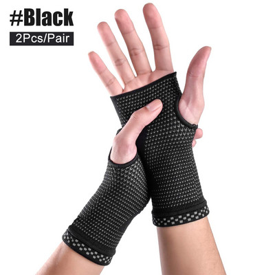 1paar nailonist spordi randmepaelad surutud peopesakaitse kindad võimlemine fitness randmekaitse tugi randme artriidi korral