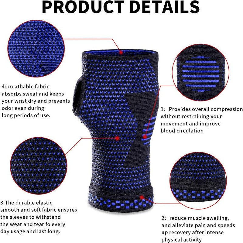 1paar nailonist spordi randmepaelad surutud peopesakaitse kindad võimlemine fitness randmekaitse tugi randme artriidi korral