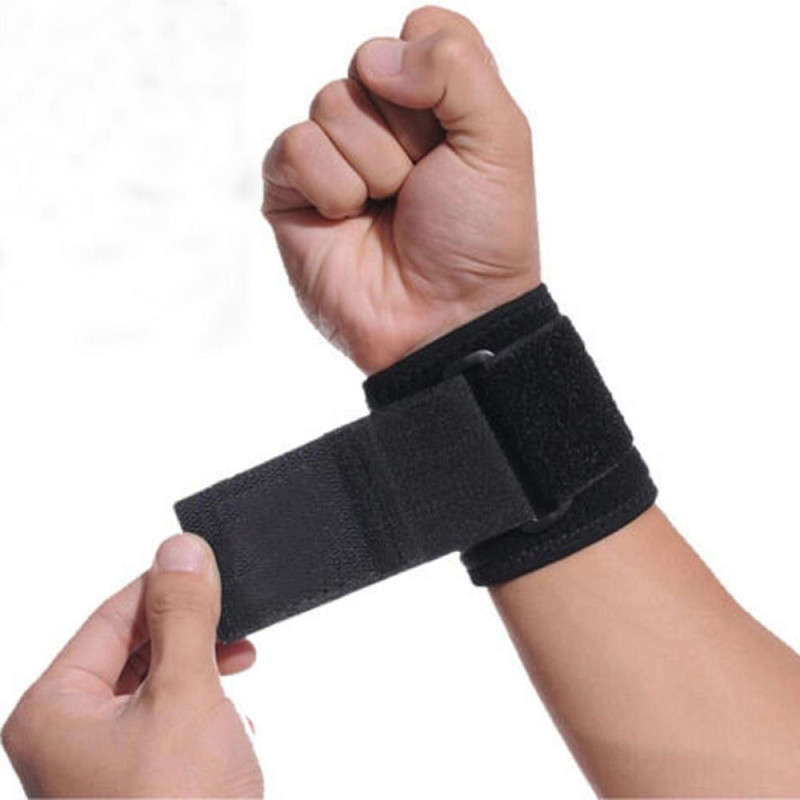 2 τεμάχια 1 Pair Carpal Protector Ρυθμιζόμενο γυμναστήριο Αθλητικό λουρί καρπού Περιτυλίγματος λουράκι Μαλακό βραχιολάκι Βραχίονες στήριξης καρπού