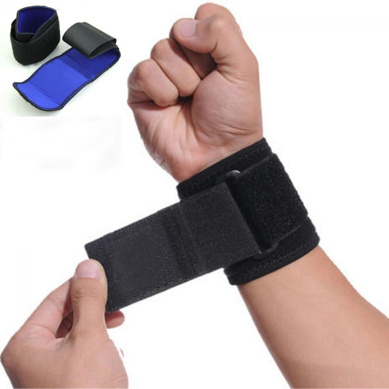 2 τεμάχια 1 Pair Carpal Protector Ρυθμιζόμενο γυμναστήριο Αθλητικό λουρί καρπού Περιτυλίγματος λουράκι Μαλακό βραχιολάκι Βραχίονες στήριξης καρπού