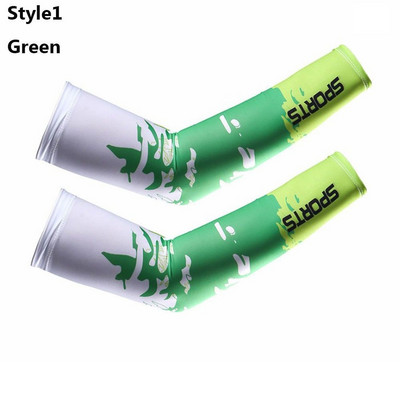 2 бр. Спортни компресионни ръкави за ръце Калъф за бягане UV защита от слънце Риболов на открито Колоездене Готини ръкави за скриване на татуировки